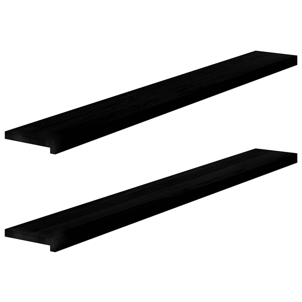 vidaXL Fensterbänke 2 Stk. Dunkelbraun 160x20x2 cm Massivholz Eiche