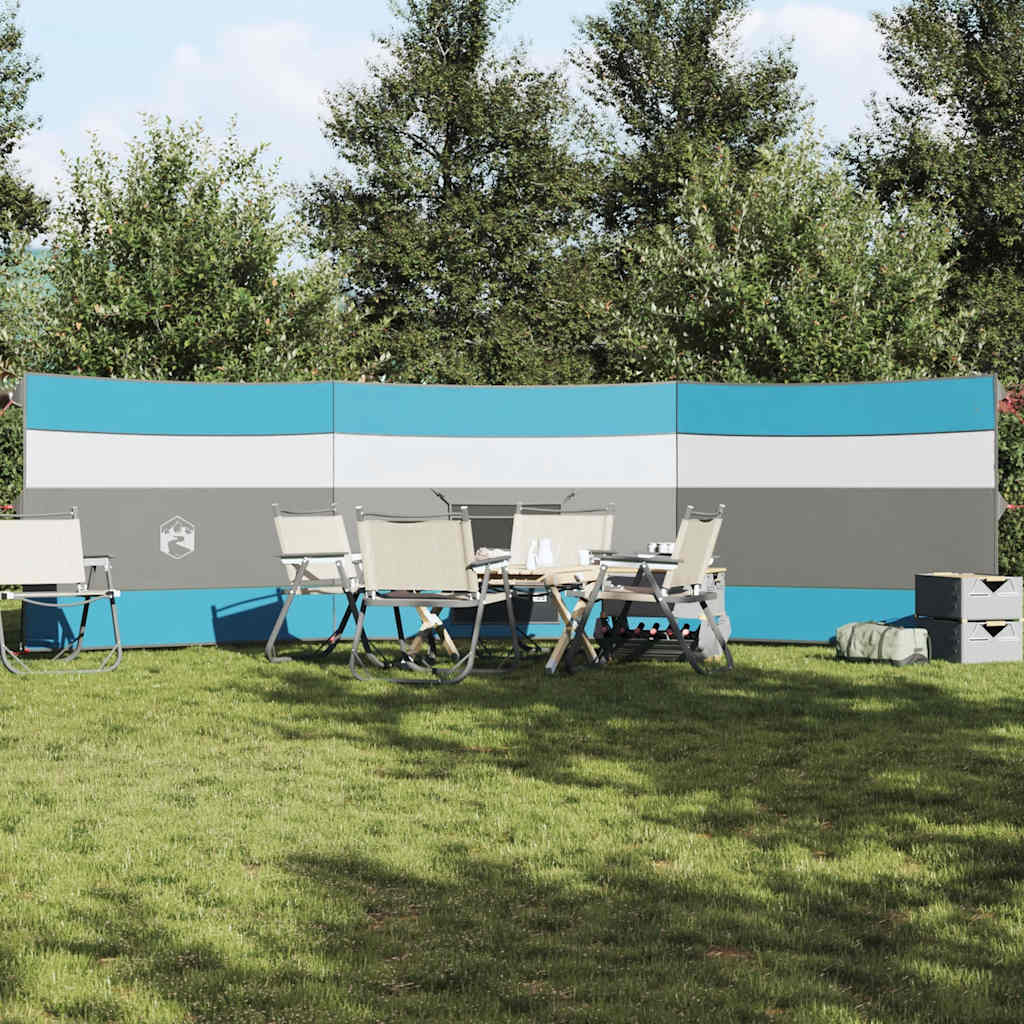 vidaXL Camping-Windschutz Blau 508x130 cm Wasserdicht