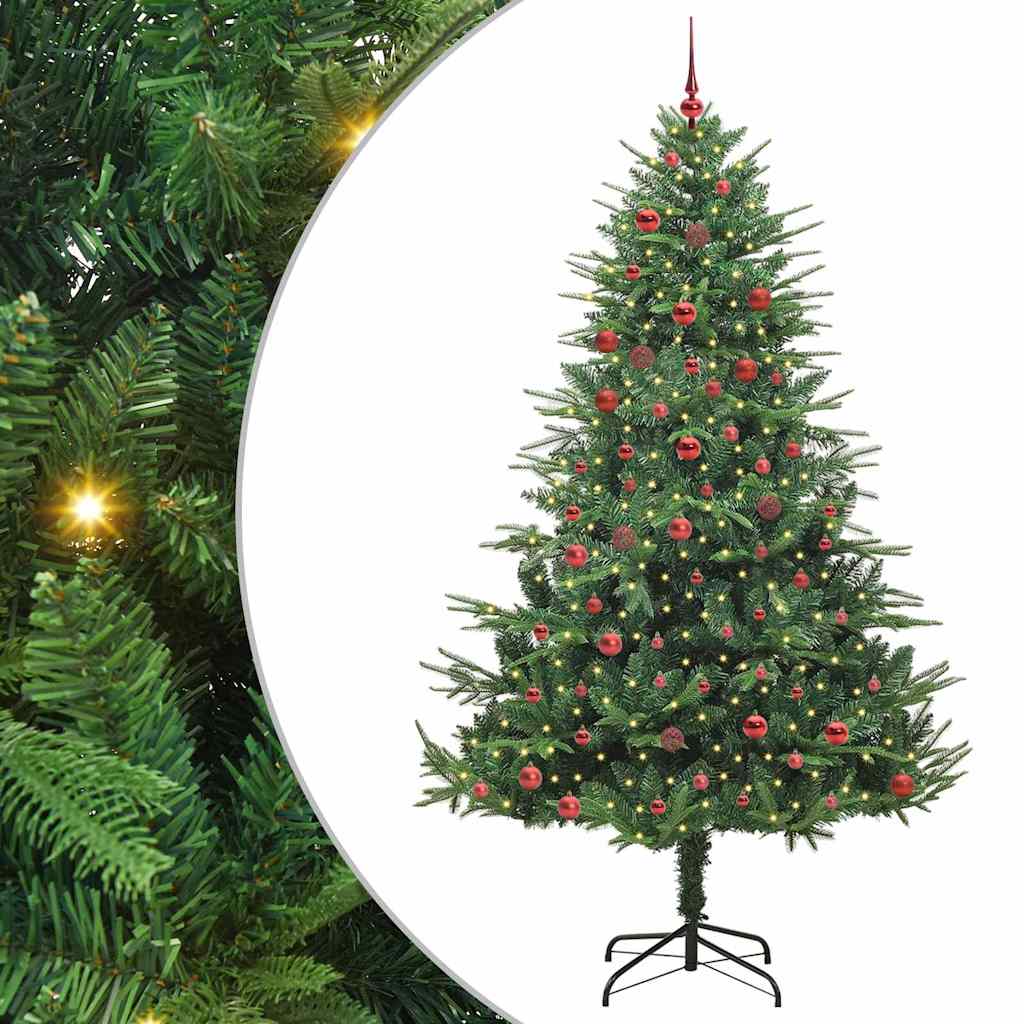 vidaXL Künstlicher beleuchteter Weihnachtsbaum mit Kugel-Set Grün vidaXL Künstlicher beleuchteter Weihnachtsbaum mit Kugel-Set Grün