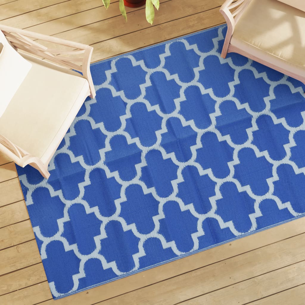 vidaXL Outdoor-Teppich ARAKIL Blau 140x200 cm PP