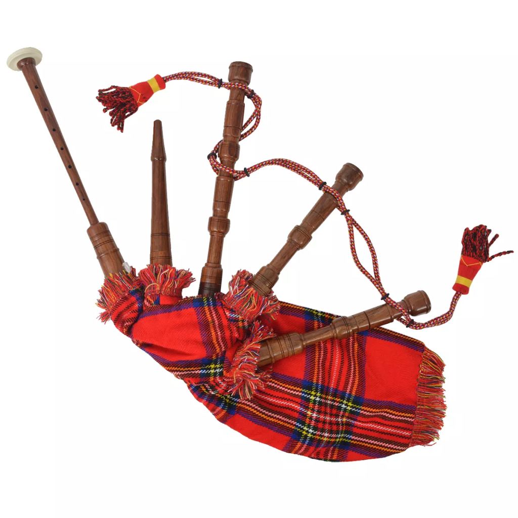 Schottischer Kinder-Dudelsack Great Highland Royal Stewart Tartan Rot