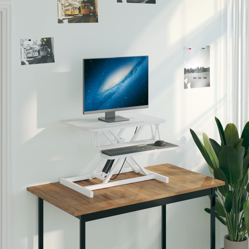 vidaXL Arbeitsstation Verstellbar 60x40x(13-41,5) cm Stahl
