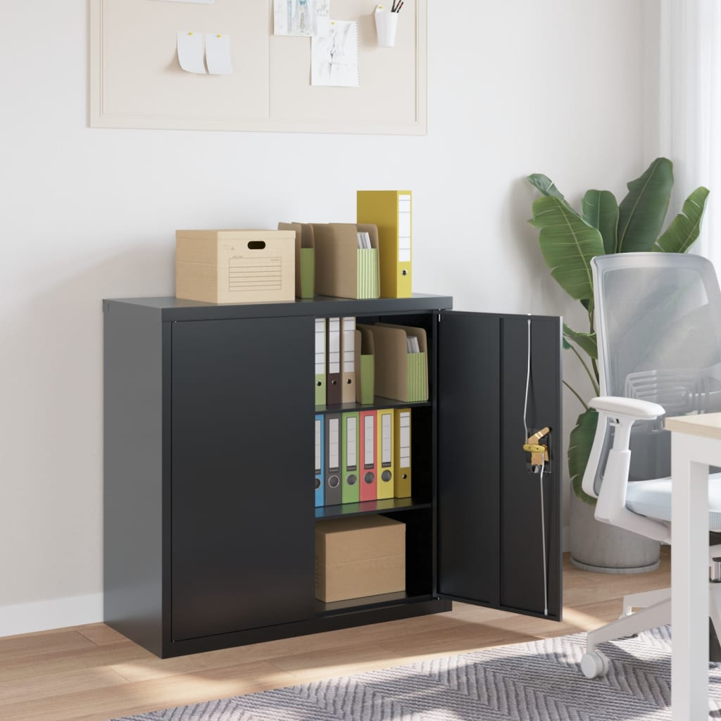 vidaXL Aktenschrank Anthrazit 90x40x90 cm Stahl