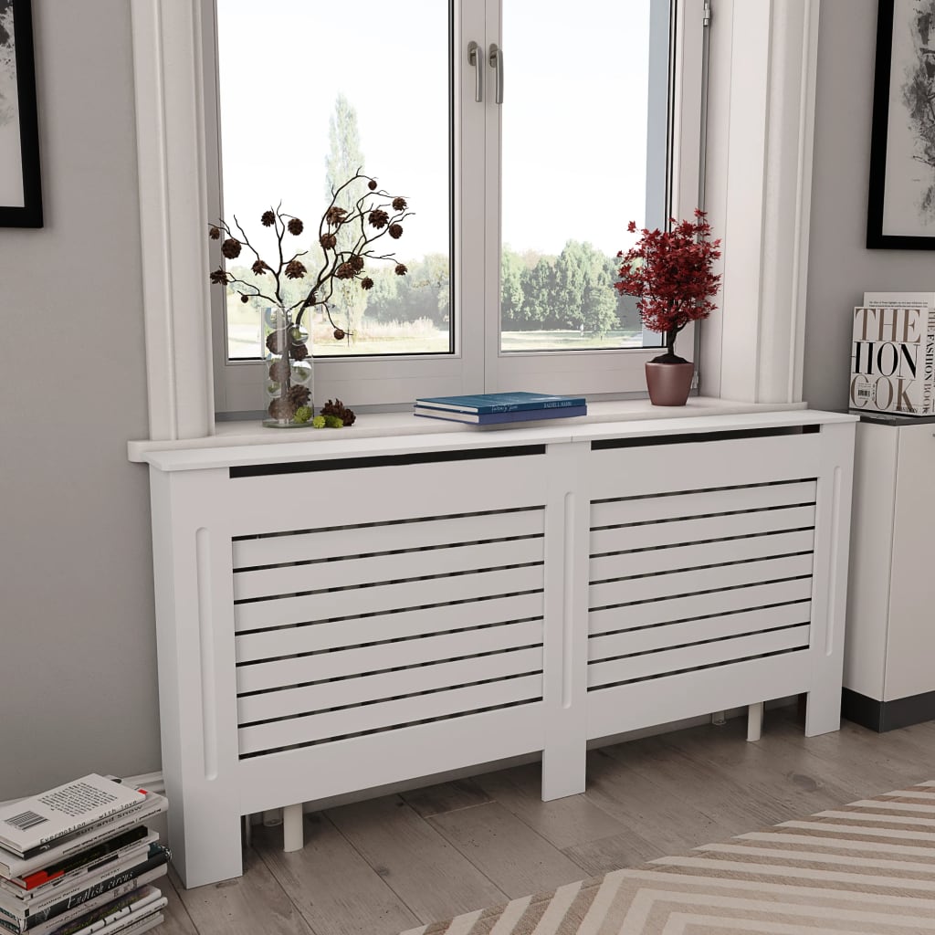 vidaXL Heizkörperabdeckung Weiß 172×19×81,5 cm MDF