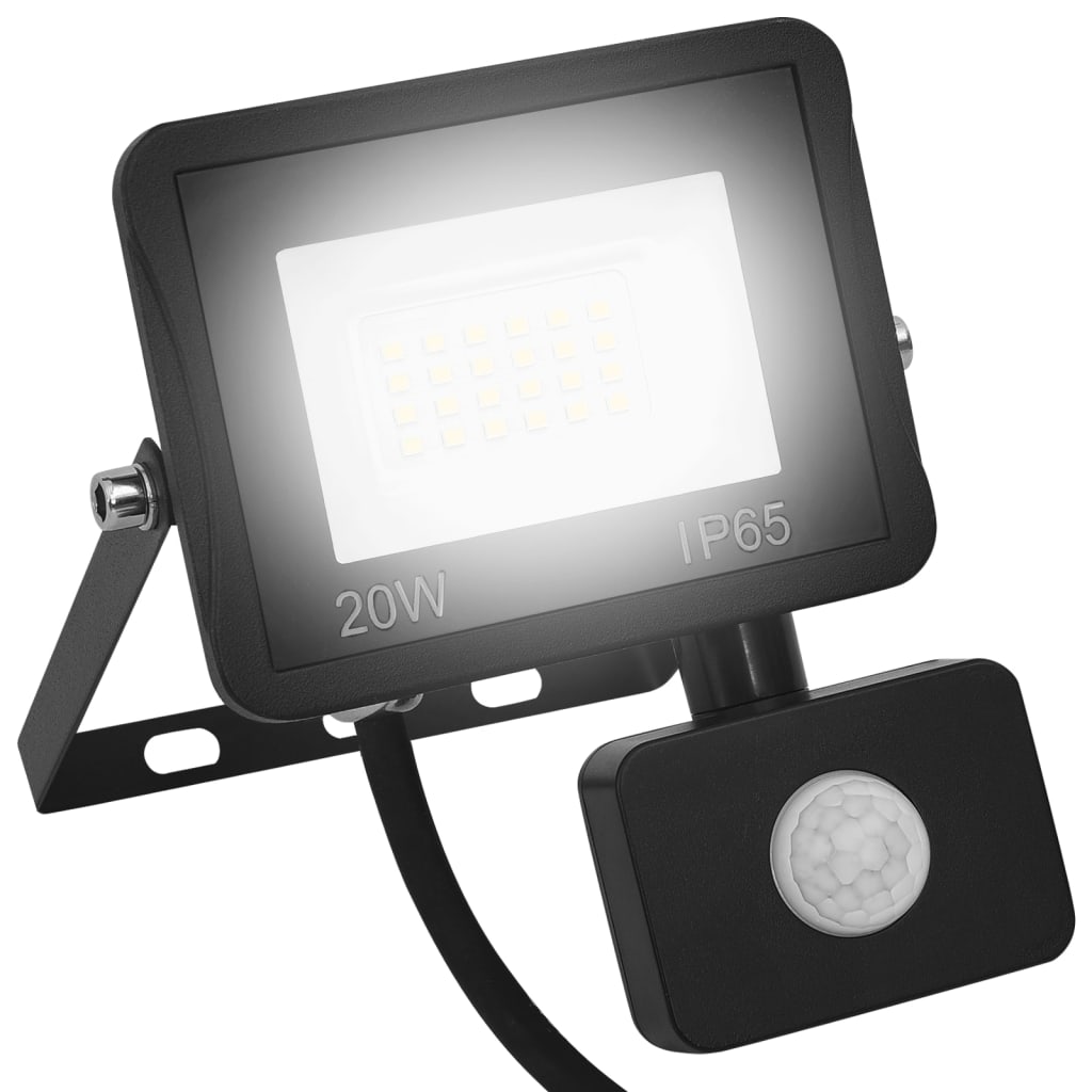 vidaXL LED-Fluter mit Sensor 20 W Kaltweiß