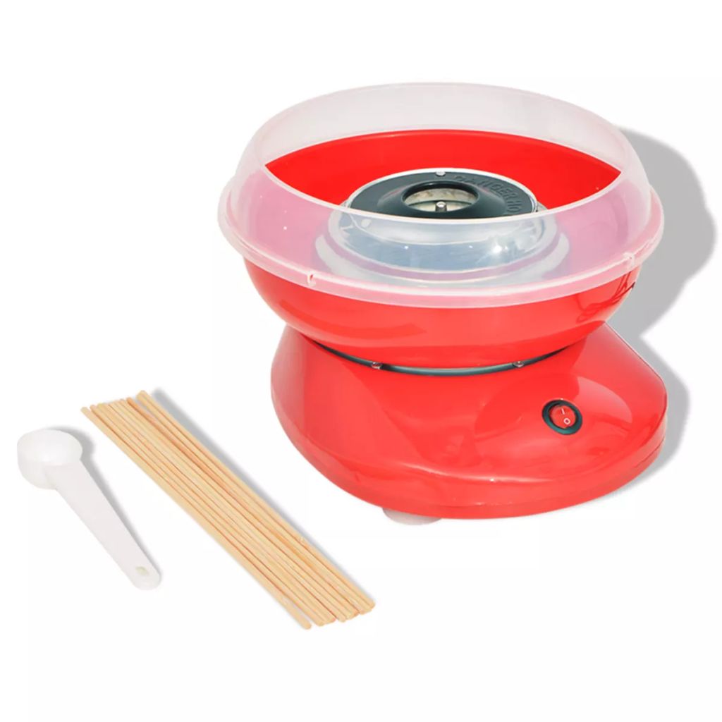 vidaXL Zuckerwattemaschine 480 W Rot 
