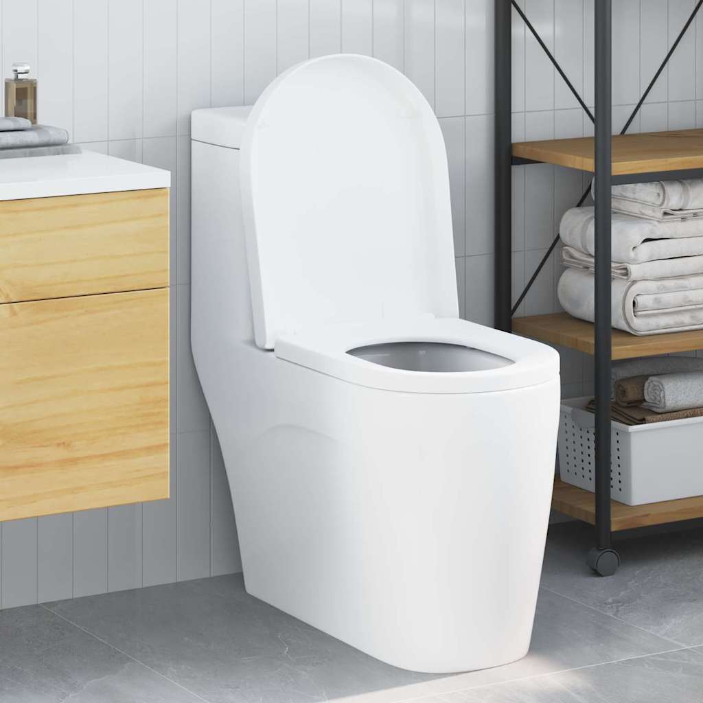 vidaXL Toilettensitz Weiß 48 x 36,5 x 4,5 cm Polypropylen