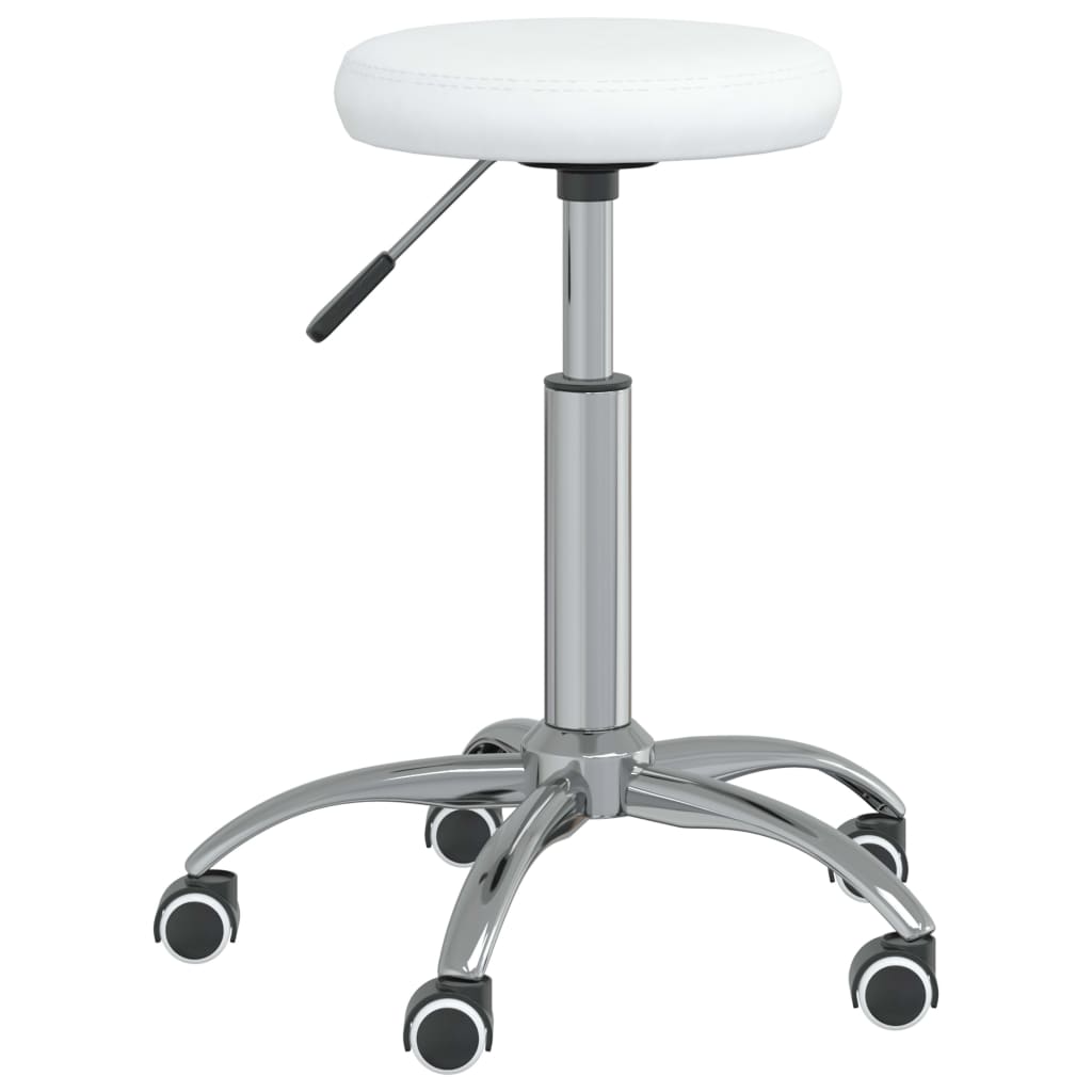 vidaXL Massagehocker Kunstleder Weiß  