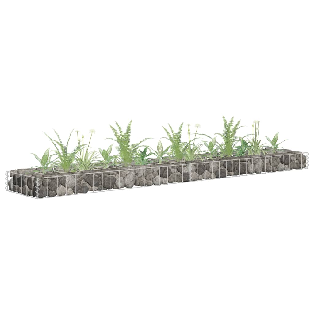  vidaXL Gabionen-Hochbeet Verzinkter Stahl 180x30x10 cm