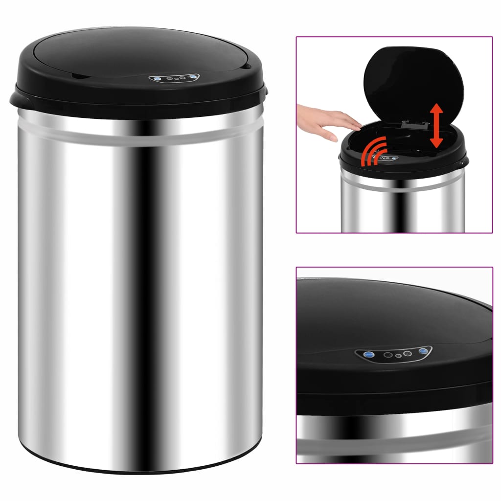 vidaXL Automatischer Sensor-Mülleimer 30 L Edelstahl
