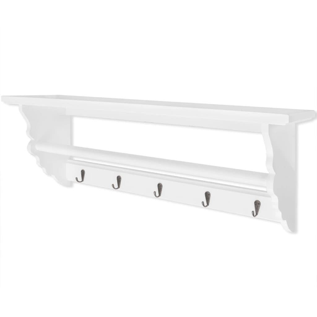 vidaXL Garderobe MDF Weiß Barocker Stil