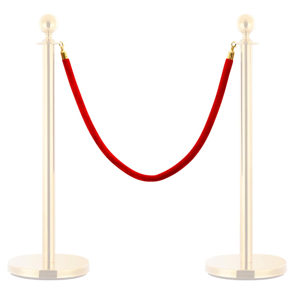 vidaXL Kordel für Personenleitsystem Rot und Golden Samt vidaXL Kordel für Personenleitsystem Rot und Golden Samt