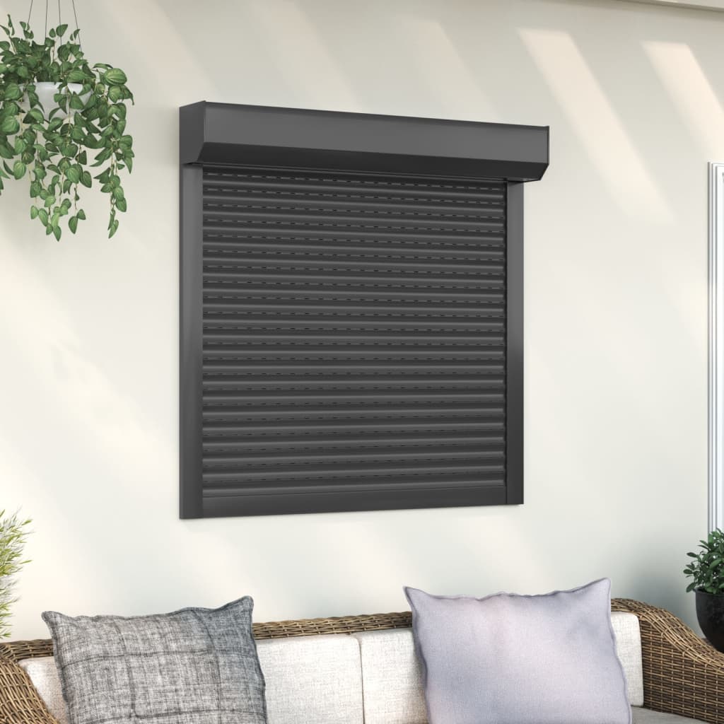 vidaXL Rollladen Aluminium 100x100 cm Anthrazit