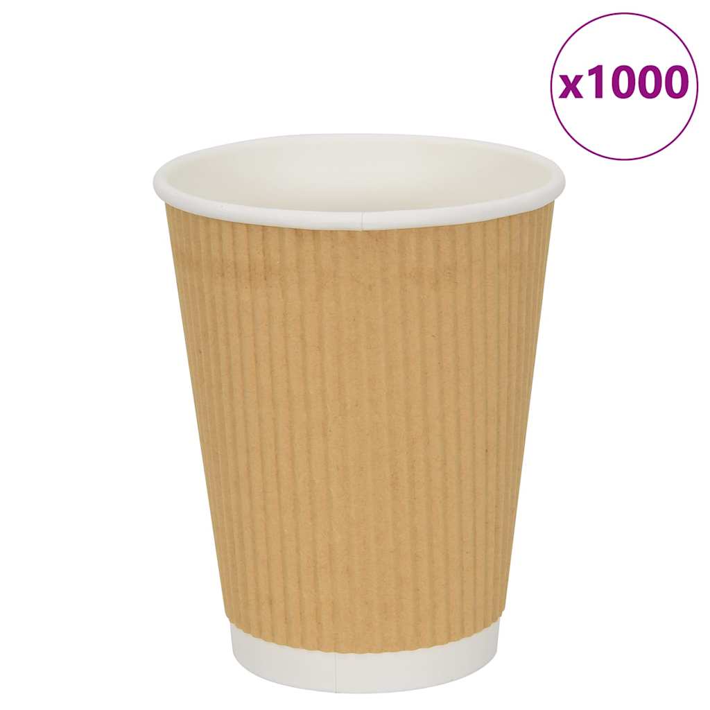 vidaXL Pappbecher 500 Stk. 12oz 300ml Braun