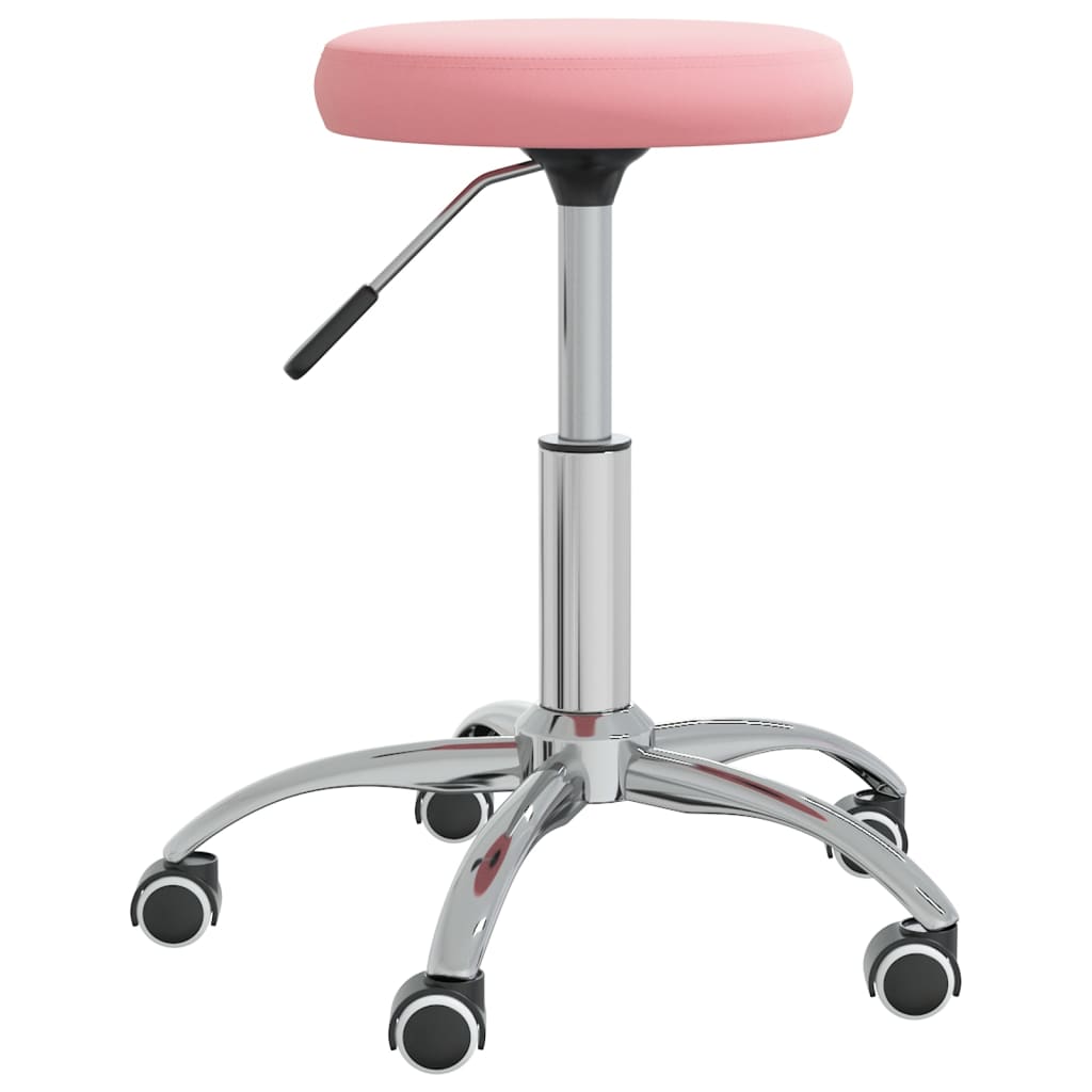 vidaXL Massagehocker Samt Rosa