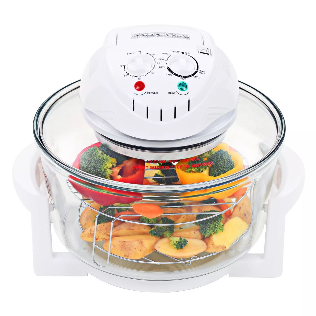 vidaXL Halogen-Konvektionsofen mit Verlängerungsring 1400 W 17 L