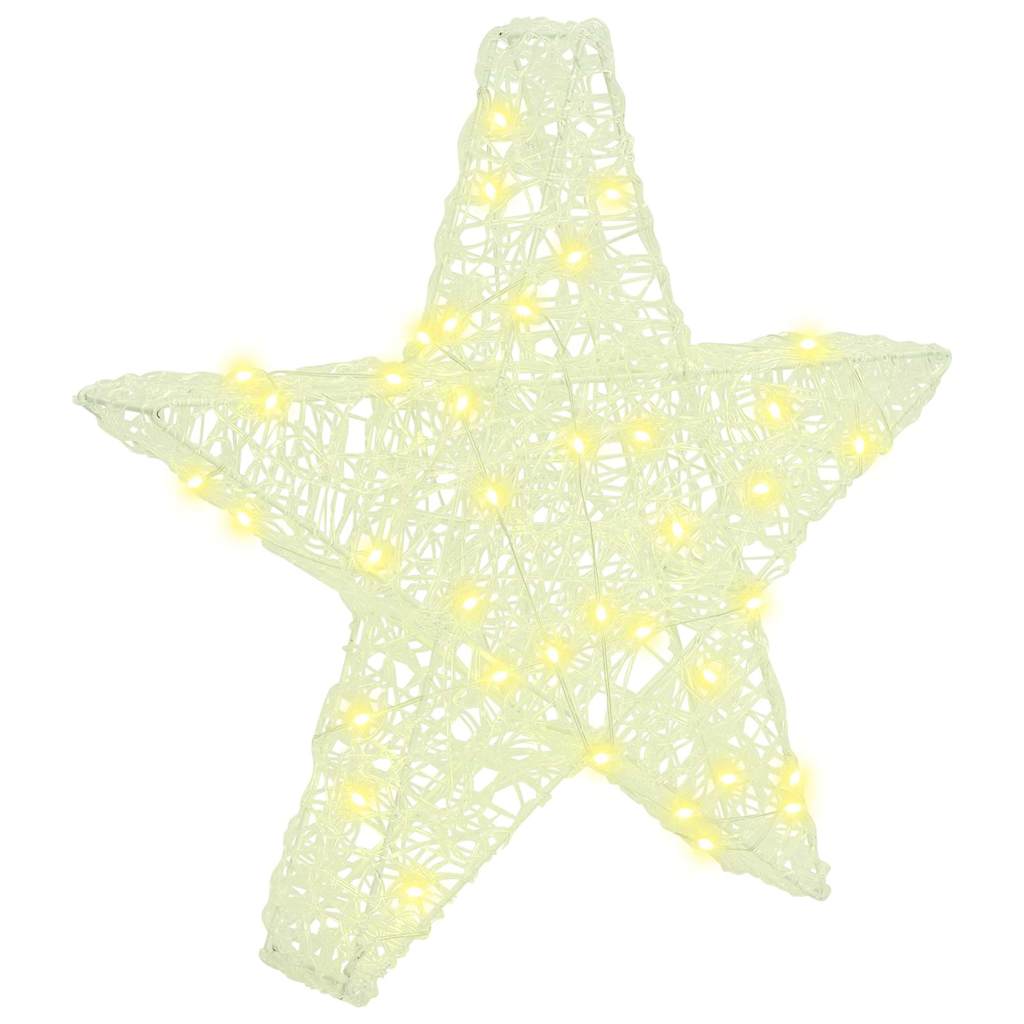 vidaXL 3D Stern mit 50 LEDs Warmweiß 55 x 53,5 x 10 cm Acryl