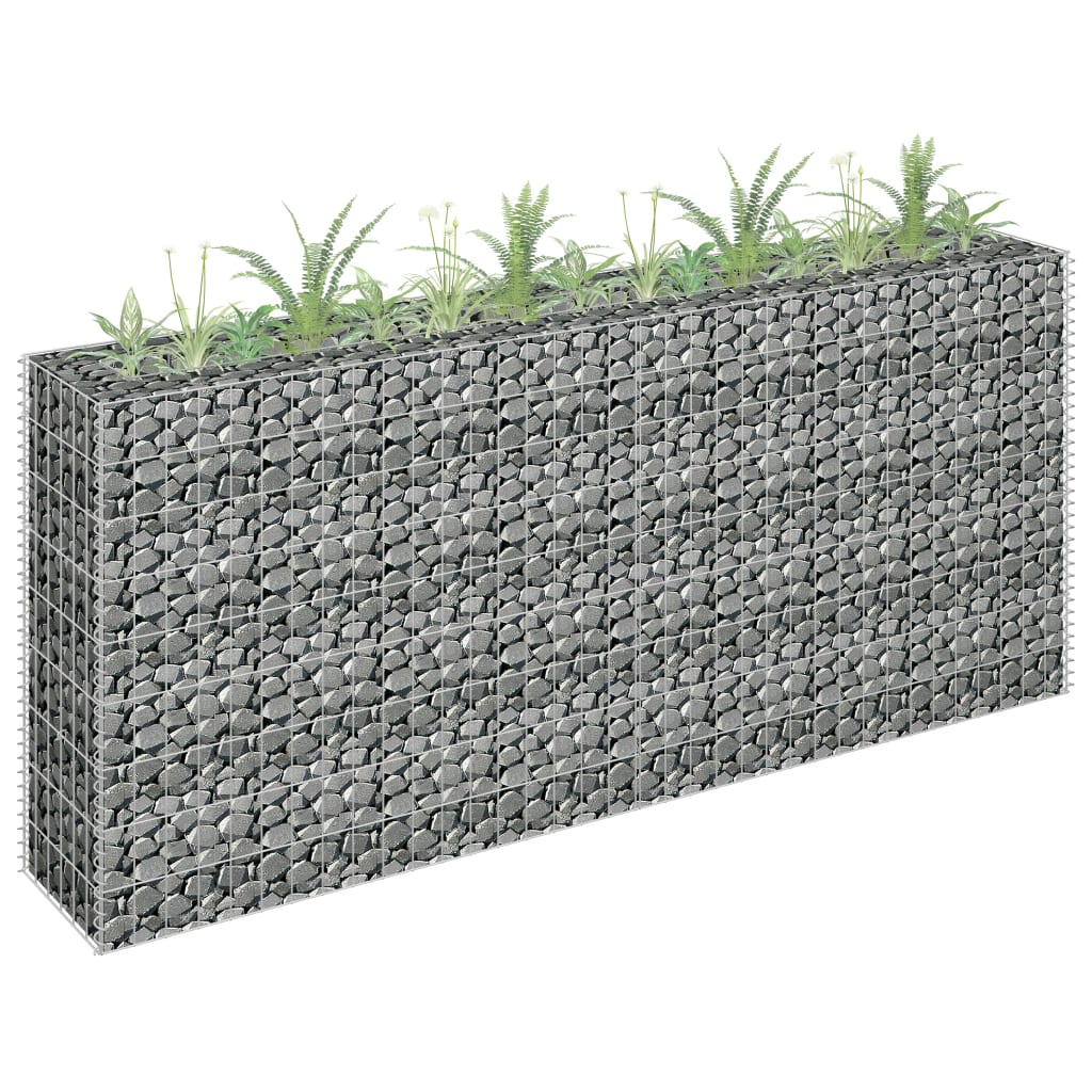 vidaXL Gabionen-Hochbeet Verzinkter Stahl 180×30×90 cm