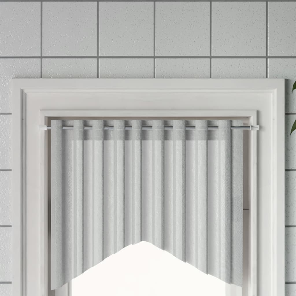 vidaXL Gardinenstangen 2 Stk. Weiß und Silbern 60-105 cm Aluminium