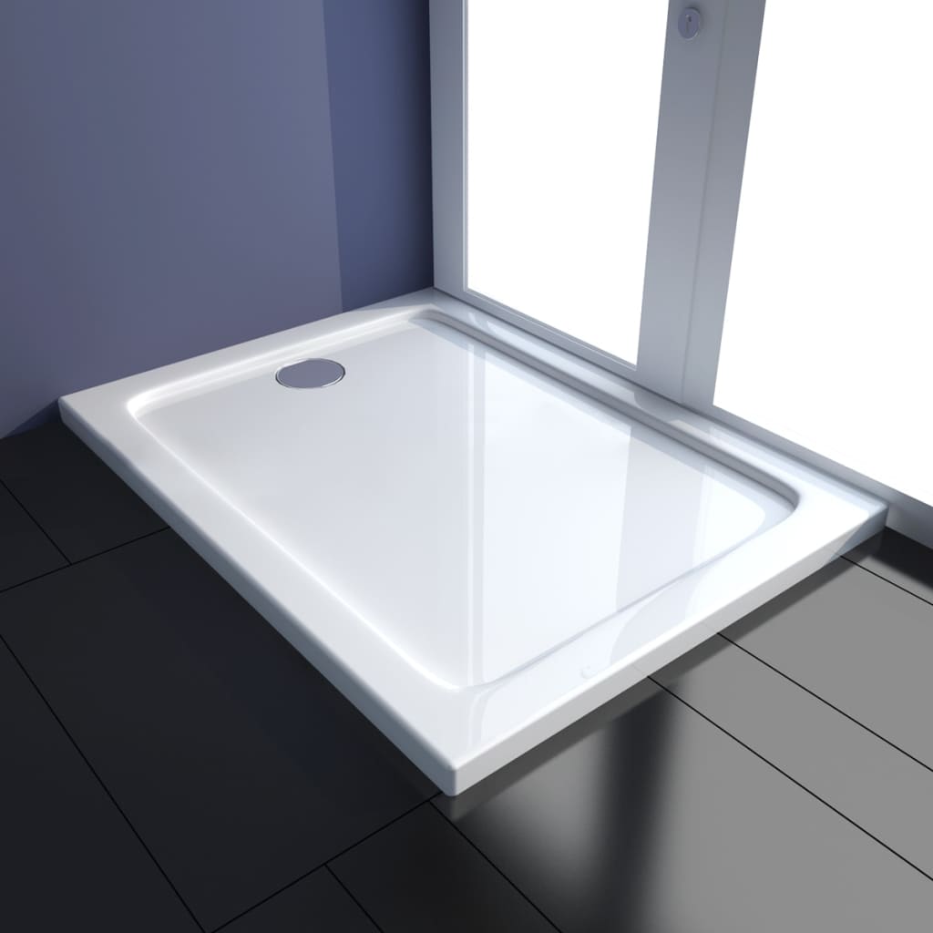vidaXL Duschwanne ABS Rechteckig 80x100 cm
