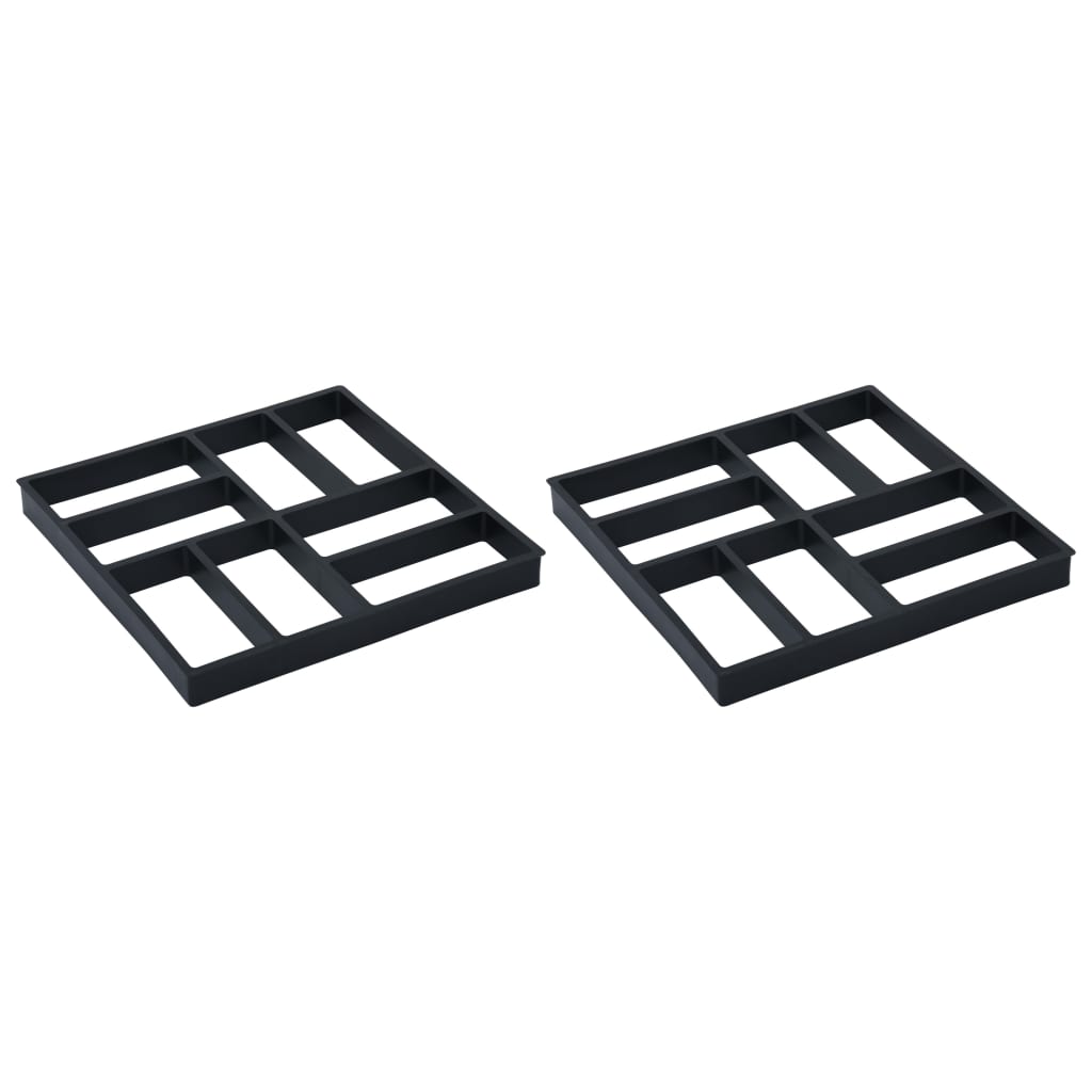 vidaXL Pflasterformen 2 Stk. 40 x 40 x 4 cm Kunststoff