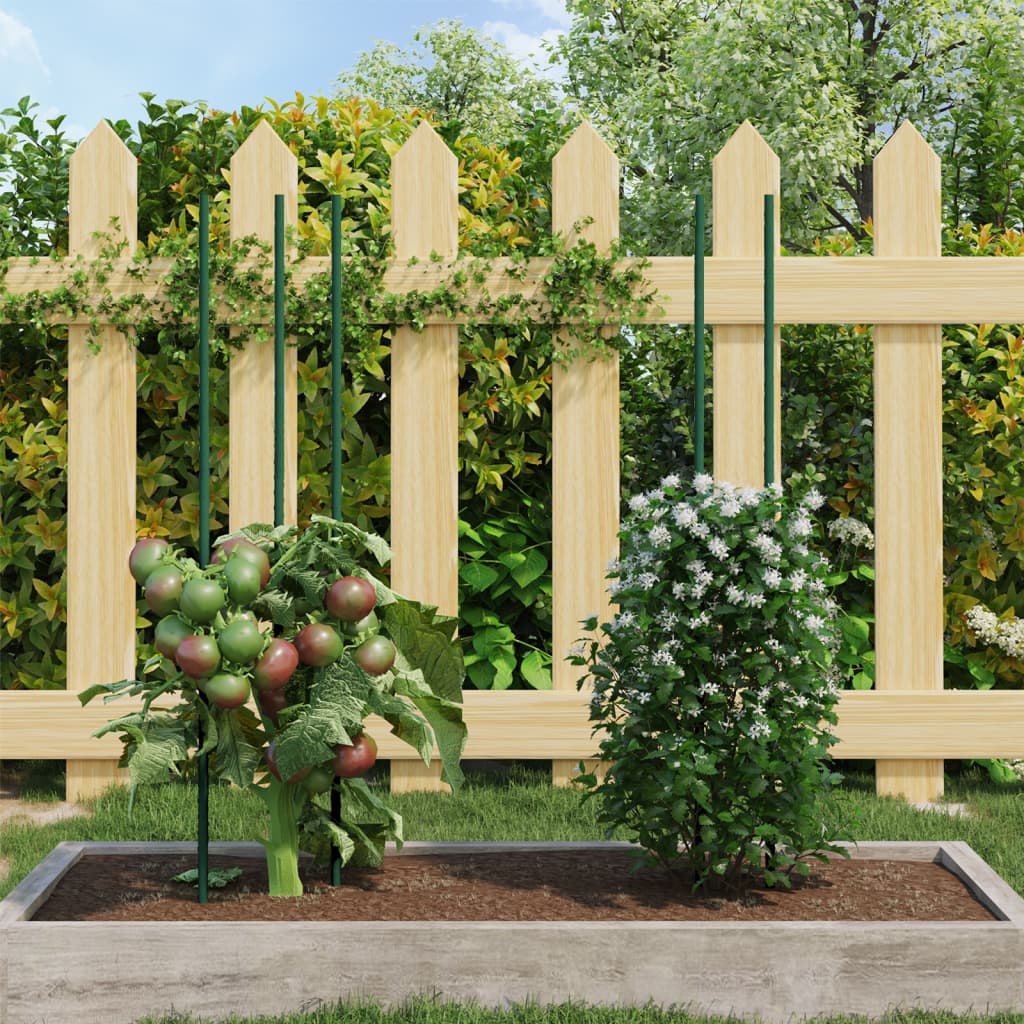 vidaXL Pflanzenstützen 30 Stk. Grün 90 cm Stahl