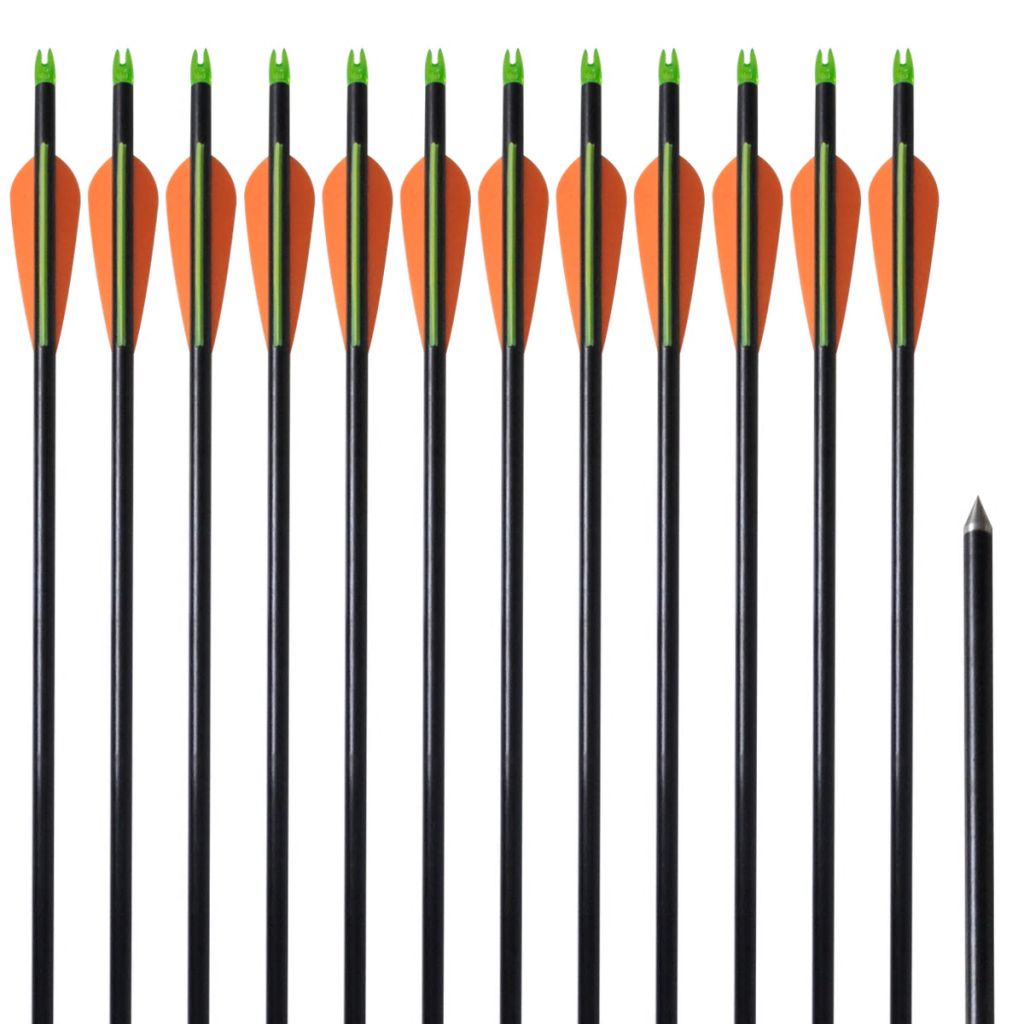vidaXL Compoundbogen-Pfeile 30" 0,8 cm Fiberglas 12 Stk.