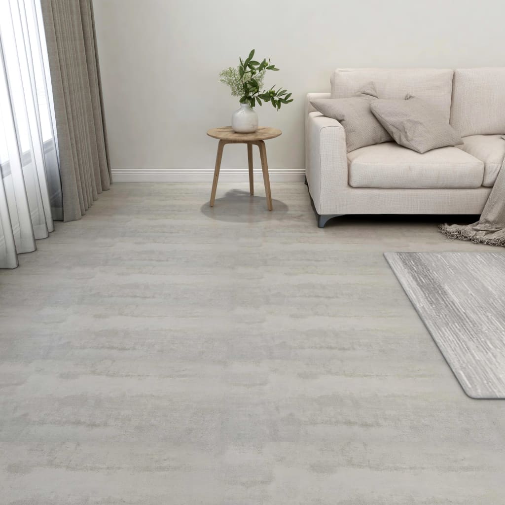  vidaXL PVC-Fliesen Selbstklebend 55 Stk. 5,11 m² Hellgrau
