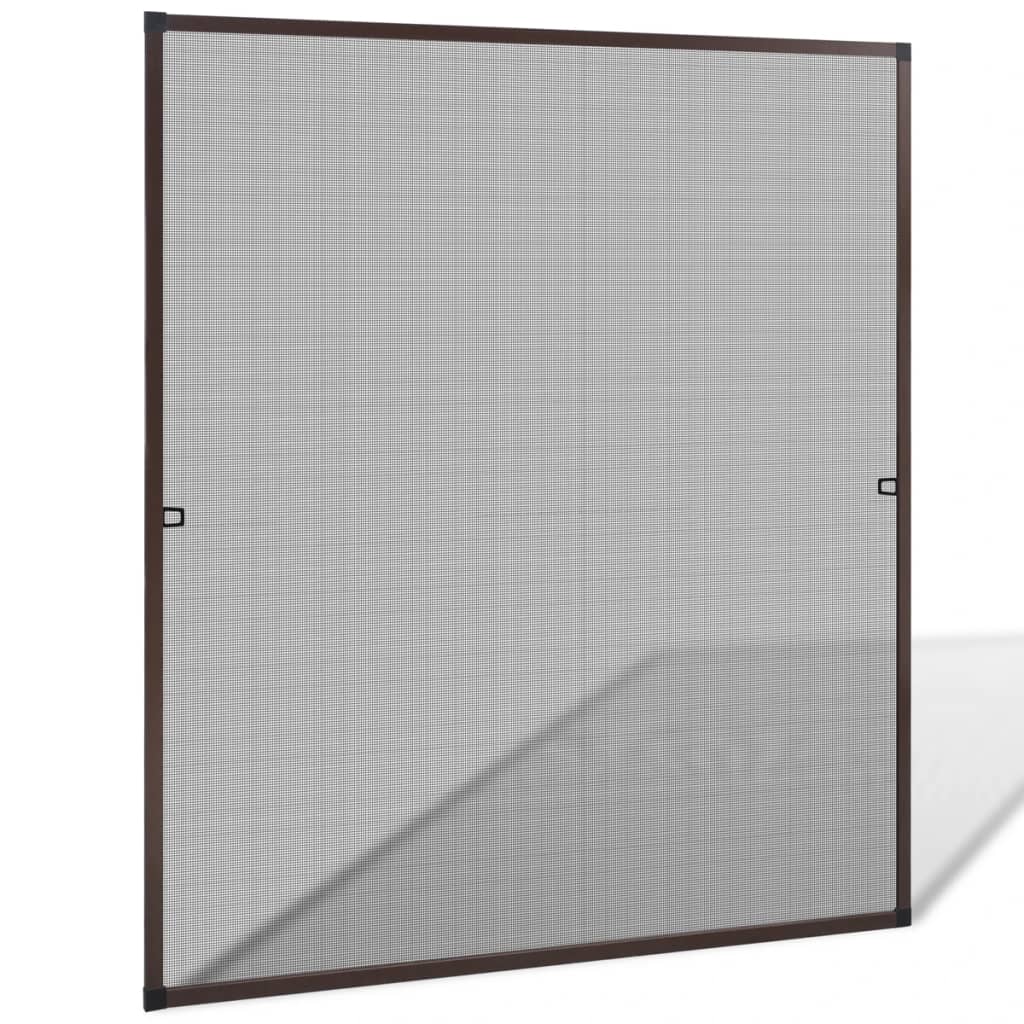 Insektengitter für Fenster 130 x 150 cm braun