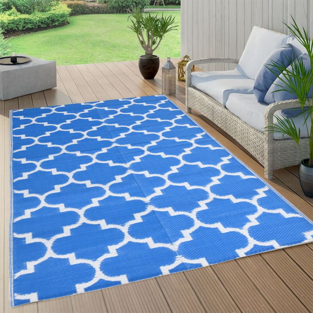 vidaXL Outdoor-Teppich ARAKIL Blau 120x180 cm PP