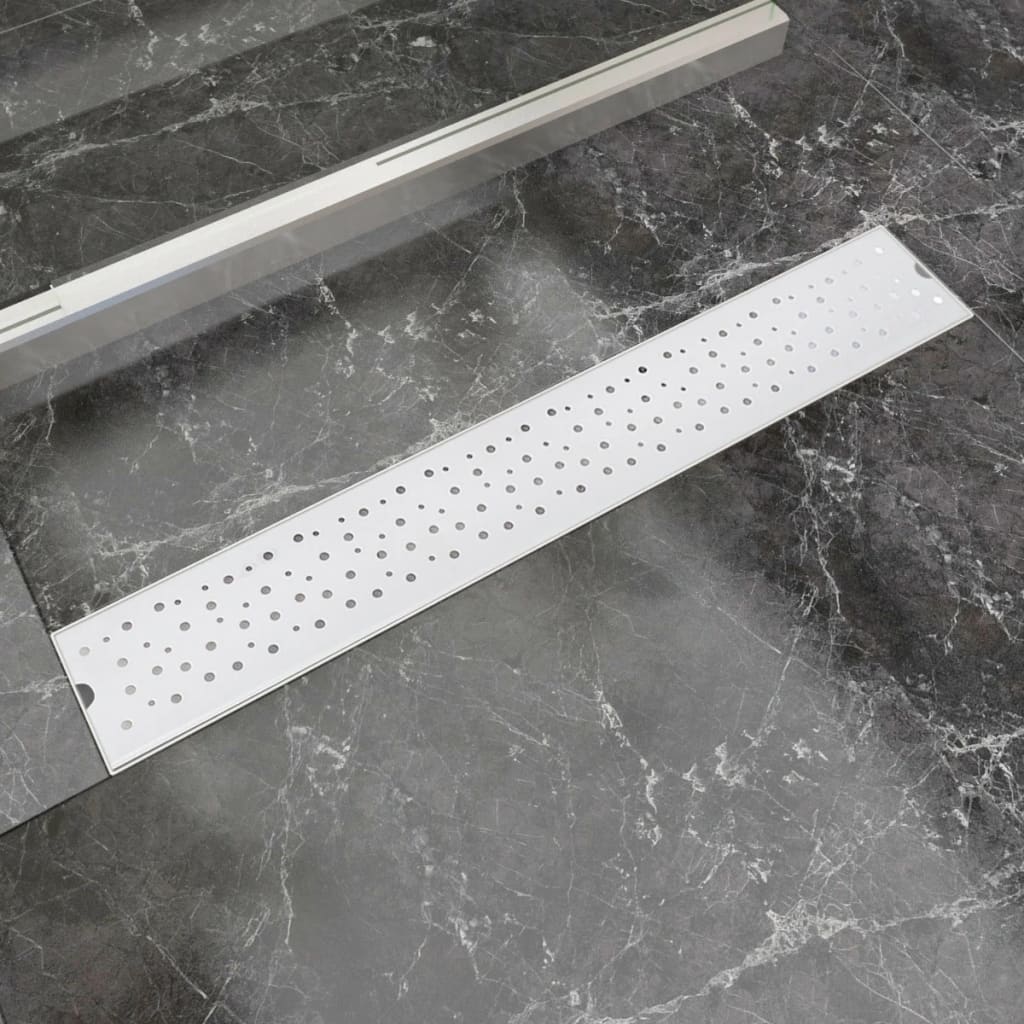 vidaXL Duschrinne 730x140 mm Edelstahl Löcher-Design