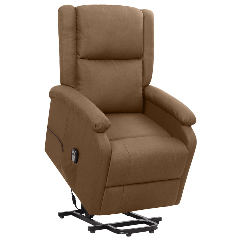 vidaXL Aufstehsessel Braun Stoff