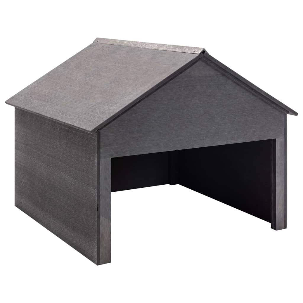 vidaXL Rasenmäher Garage Grau 80x80x70 cm WPC 