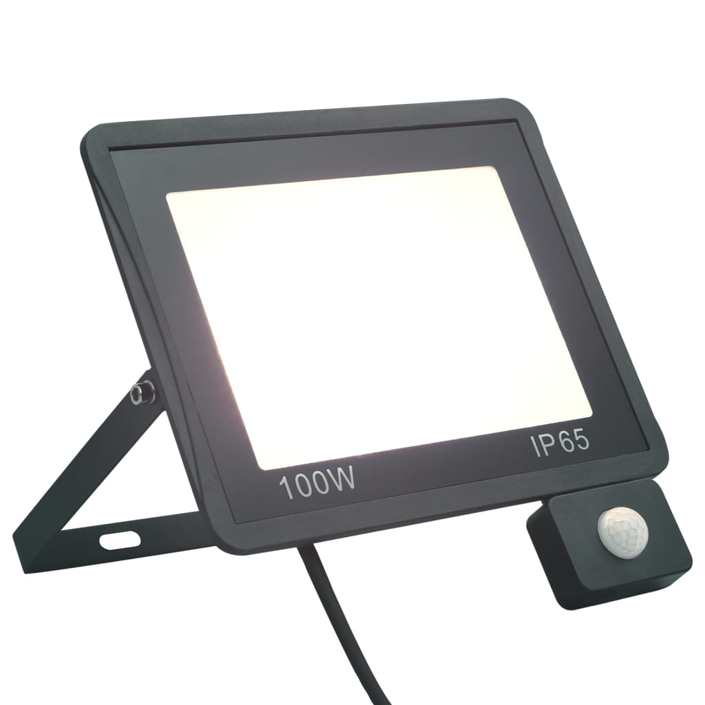 vidaXL LED-Fluter mit Sensor 100 W Kaltweiß