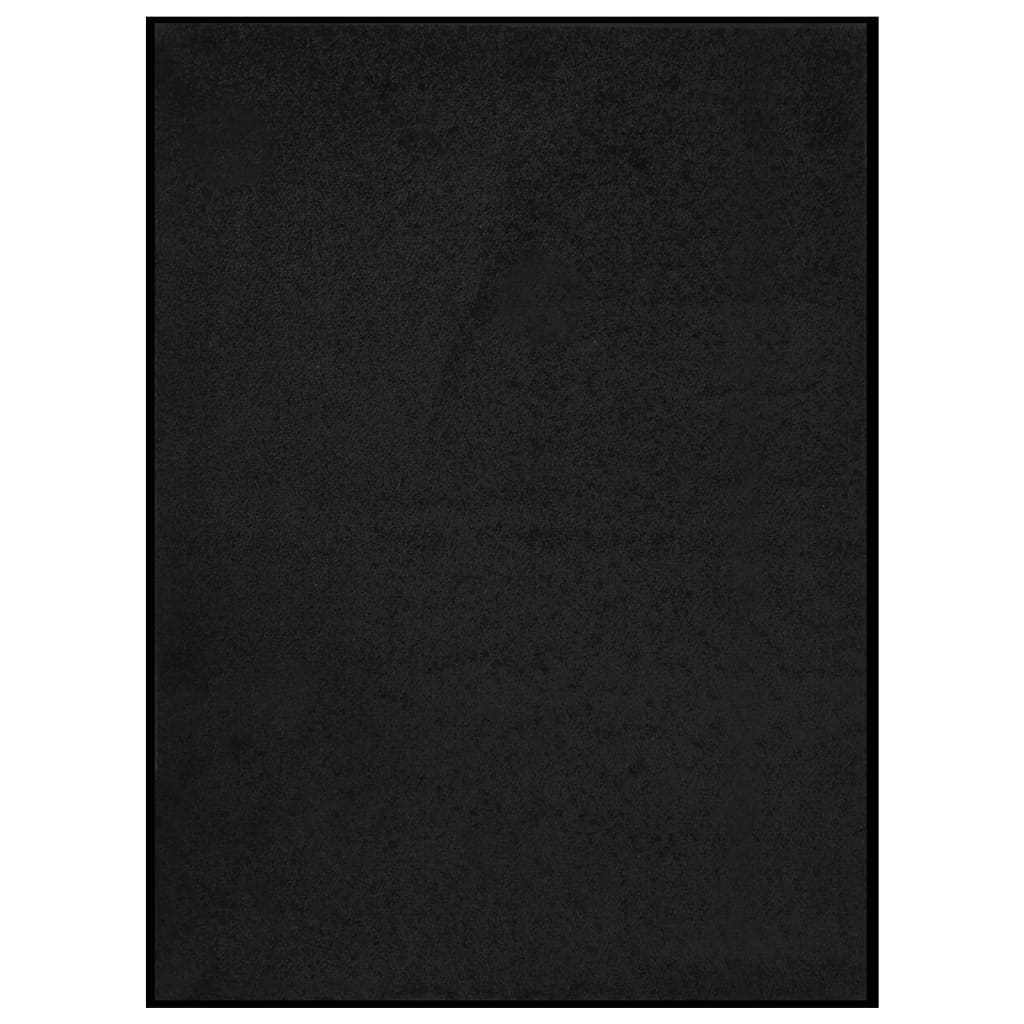 vidaXL Fußmatte 60x80 cm Schwarz