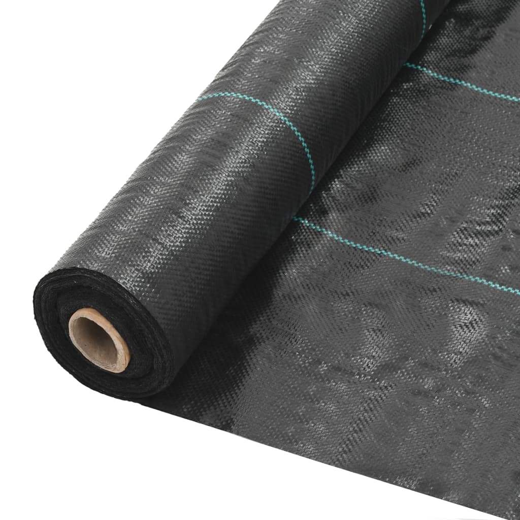 vidaXL Unkraut- und Wurzelschutzfolie PP 2 x 50 m Schwarz