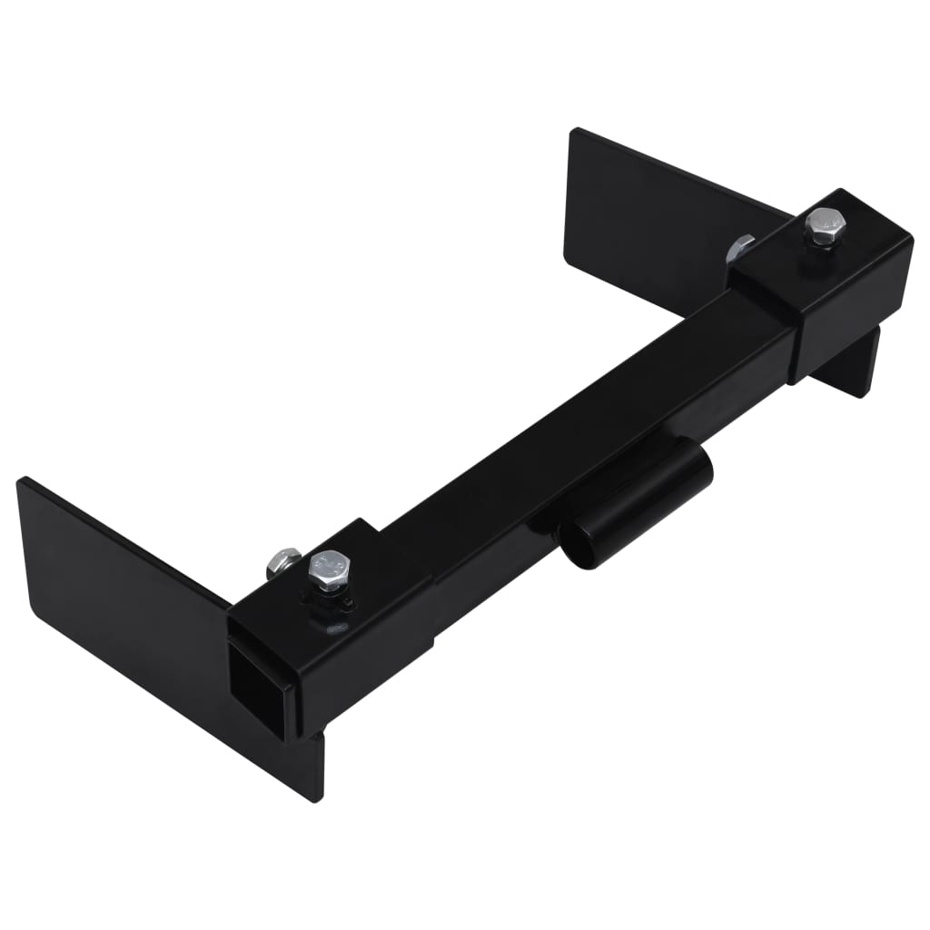 vidaXL Schneepflugadapter für Rasentraktor Schwarz 