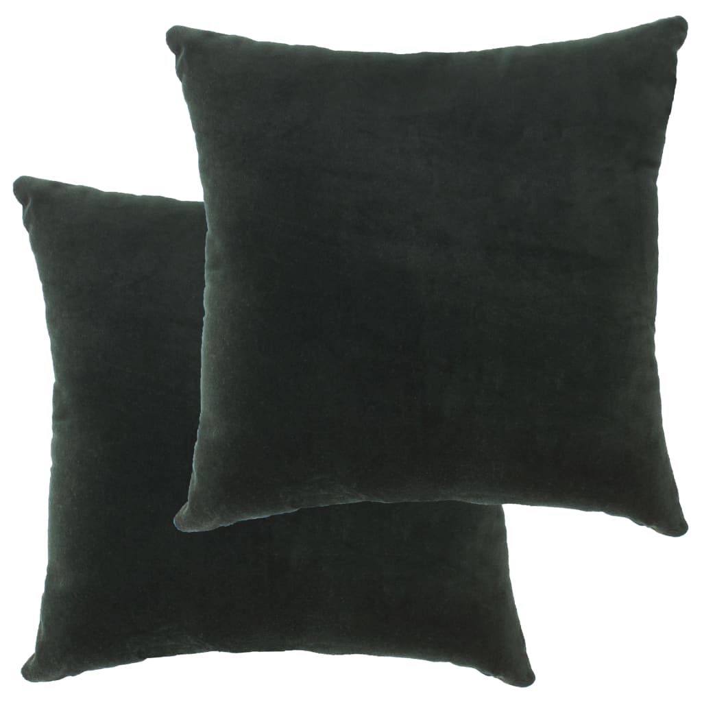 vidaXL Kissen Baumwollsamt 2 Stk. 45×45 cm Grün 