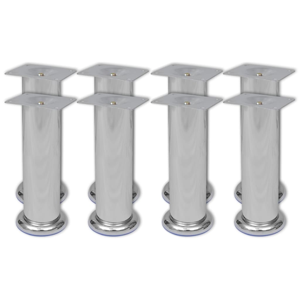 vidaXL Runde Sofabeine 8 Stk. Chrom 180 mm