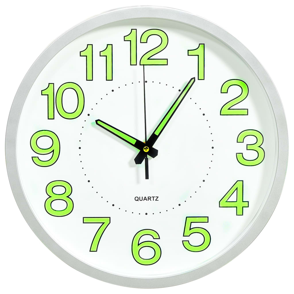 vidaXL Leuchtende Wanduhr Weiß 30 cm 