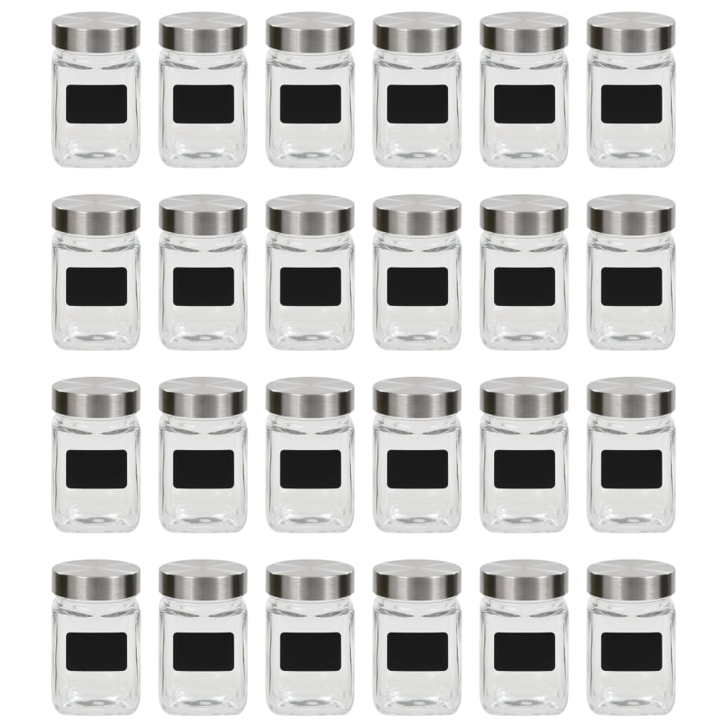 vidaXL Vorratsgläser mit Aufkleber 24 Stk. 300 ml