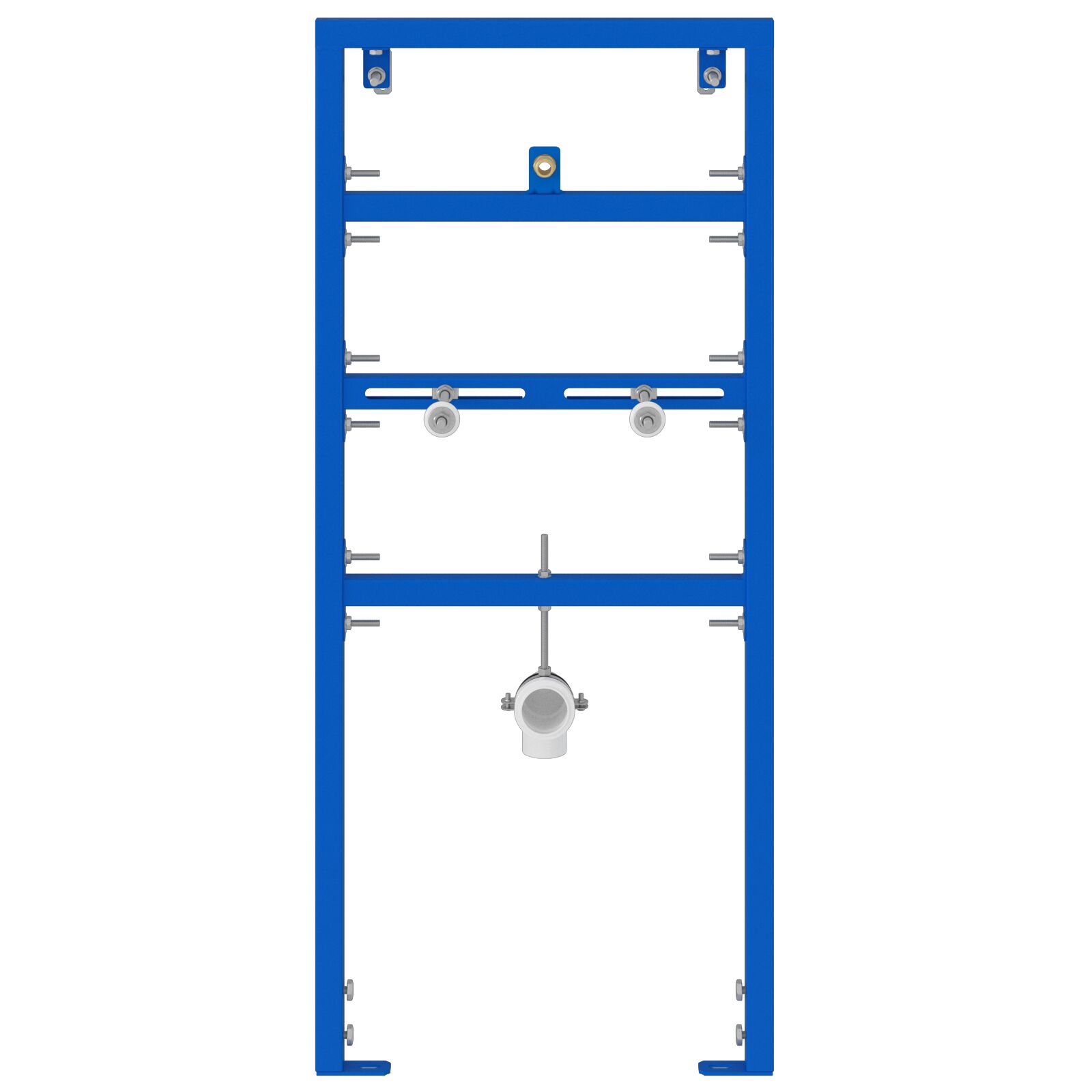 vidaXL Badezimmerzubehör Halterungen Blau Stahl 50 x 17,5 x 139 cm