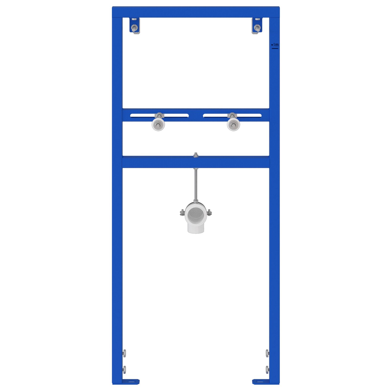 vidaXL Badezimmerzubehör Montagen Blau Metall 50 x 17,5 x 136 cm