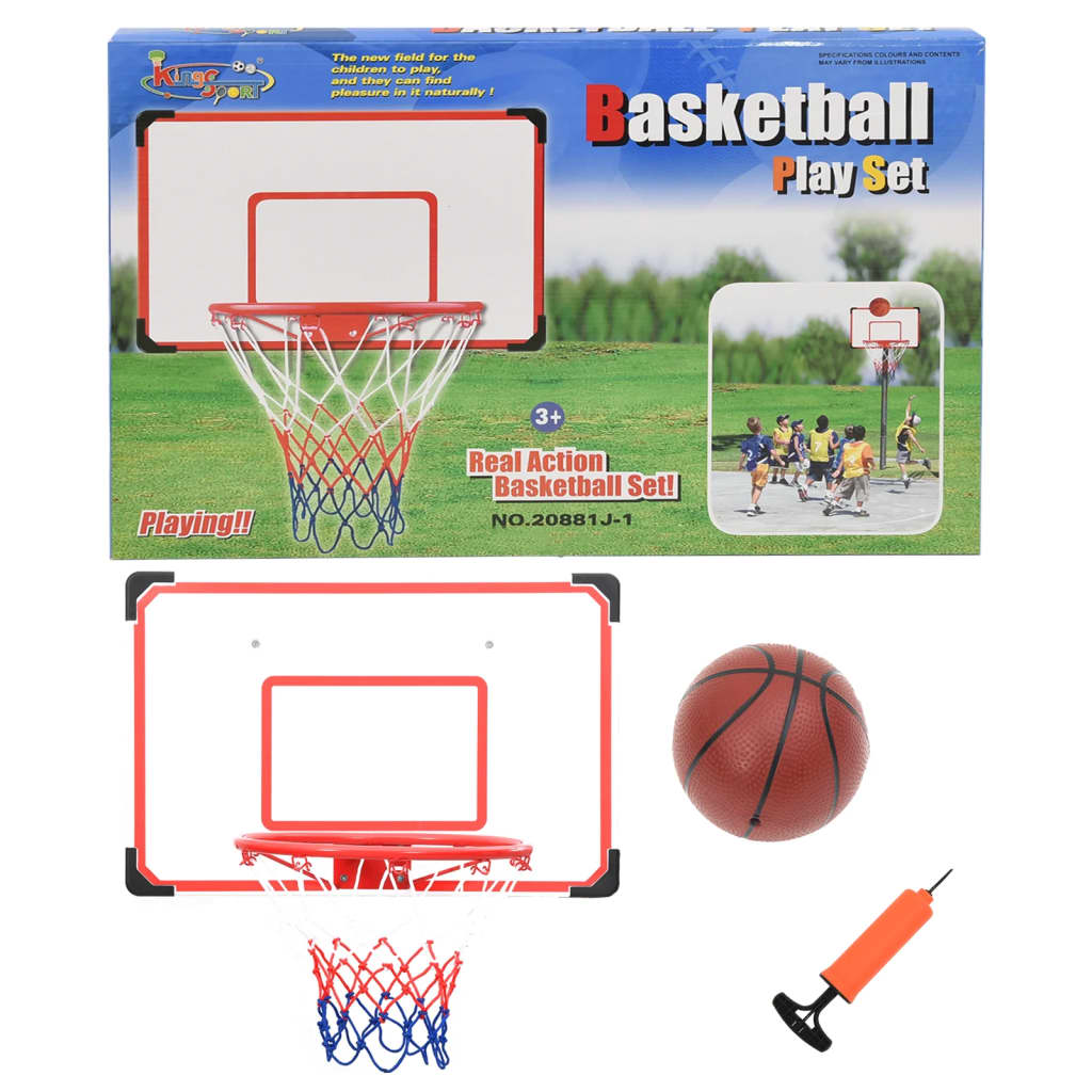 vidaXL 5-tlg. Basketball-Set zur Wandmontage