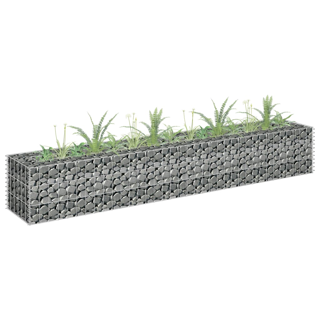  vidaXL Gabionen-Hochbeet Verzinkter Stahl 180×30×30 cm
