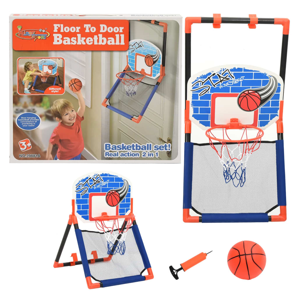 vidaXL Kinder Basketball-Set Multifunktional für Boden und Wand