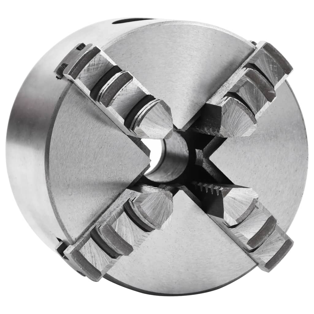 vidaXL 4-Backen-Drehfutter Selbstzentrierend 80 mm Stahl 