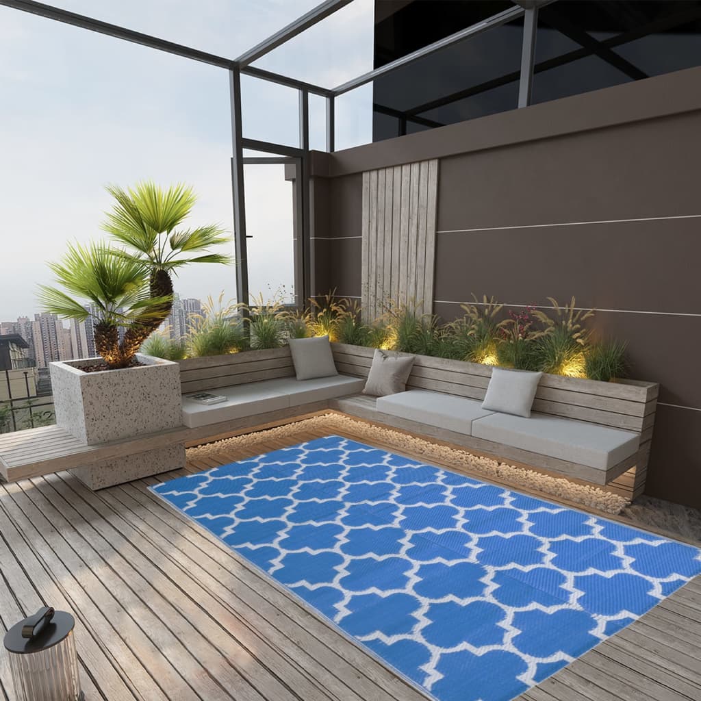 vidaXL Outdoor-Teppich ARAKIL Blau 160x230 cm PP