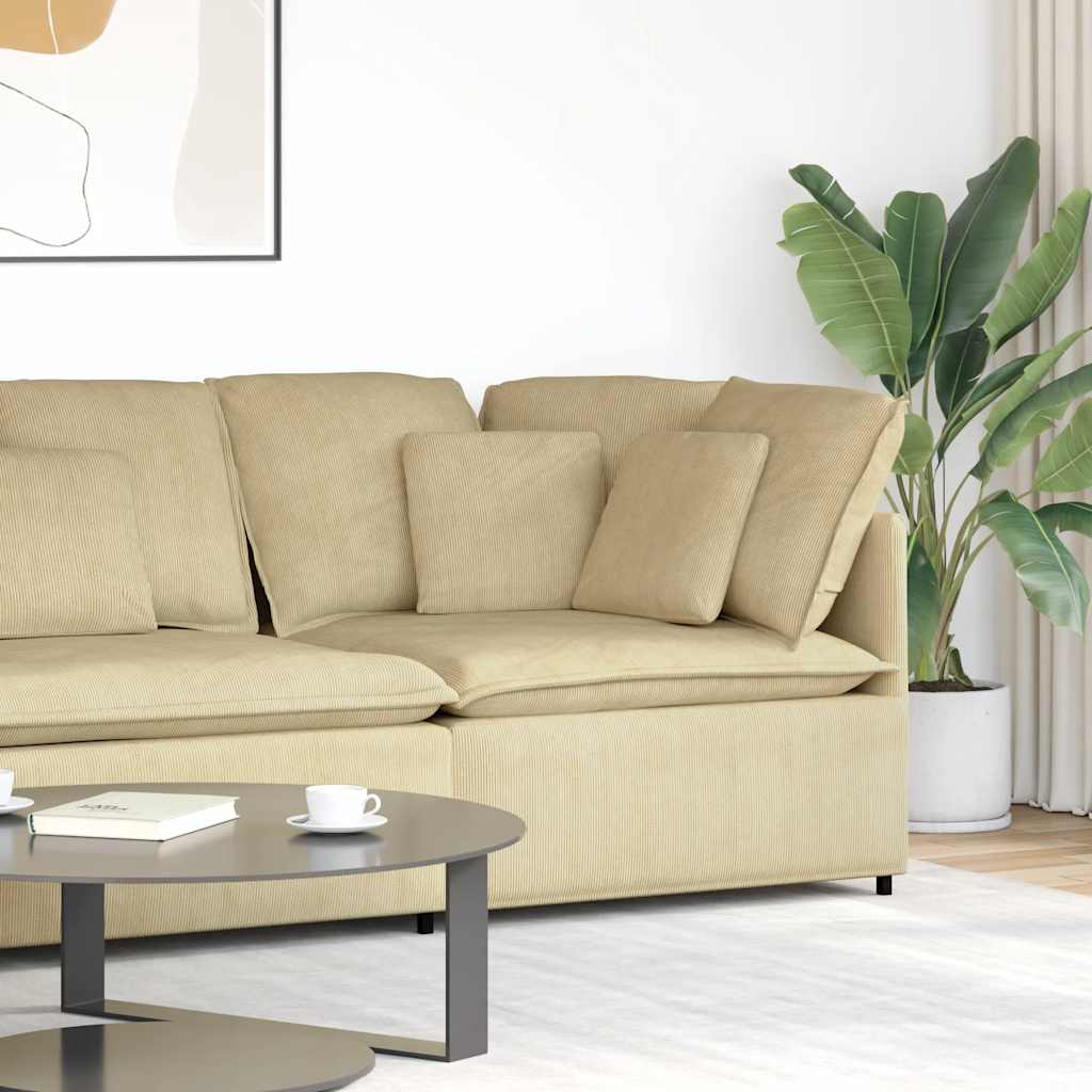 vidaXL Modulares Sofa Eckmodul mit Kissen Hellgrün Grau 100 cm