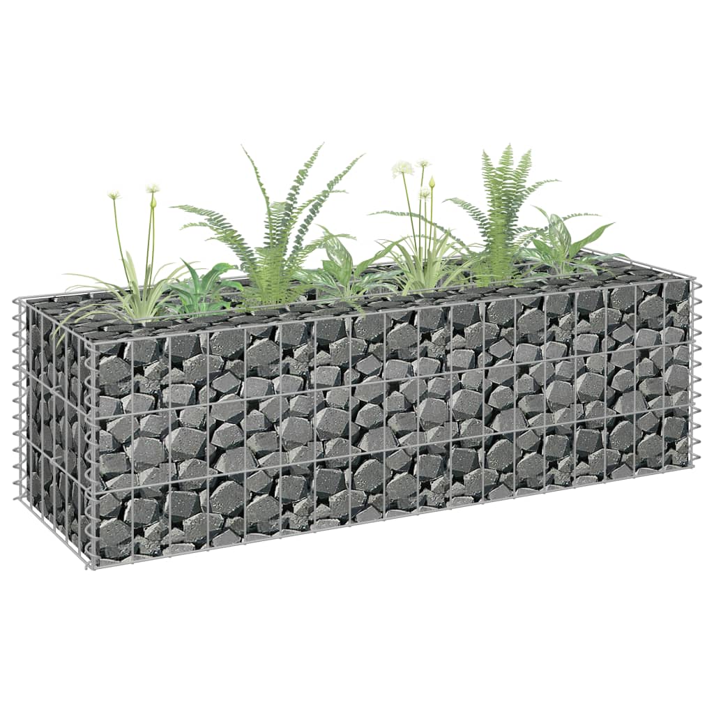  vidaXL Gabionen-Hochbeet Verzinkter Stahl 90×30×30 cm